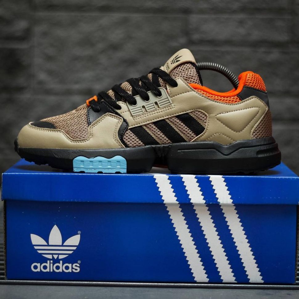 Кроссовки Adidas ZX Torsion Beige Black Orange 8950 фото