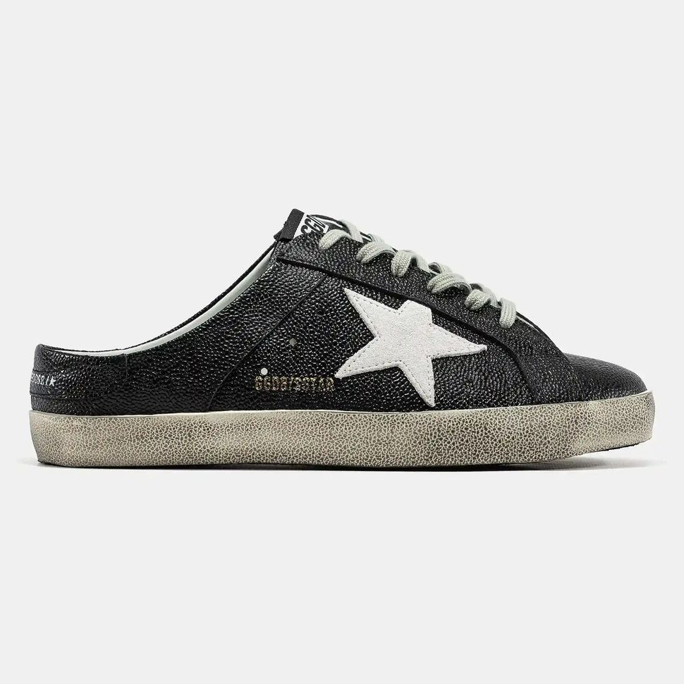 Golden Goose Superstar Mule Black White