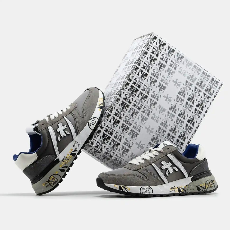 Premiata Lander Grey White Blue