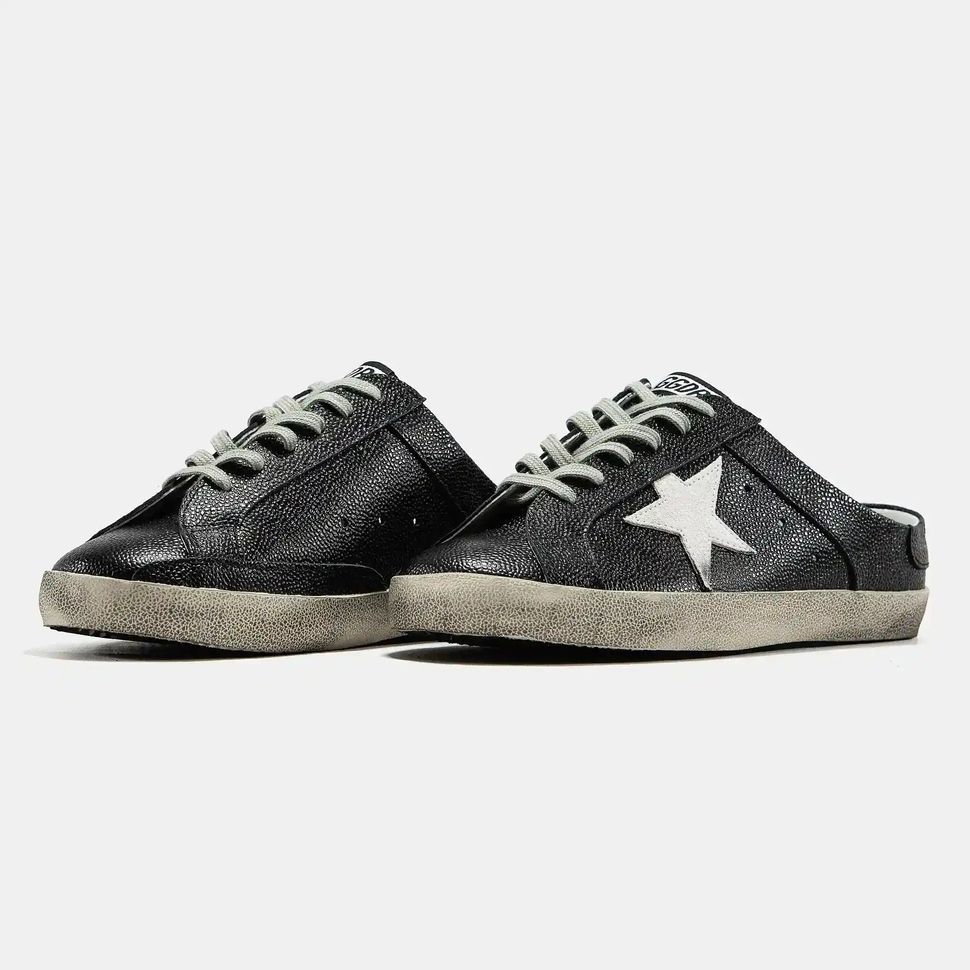 Golden Goose Superstar Mule Black White