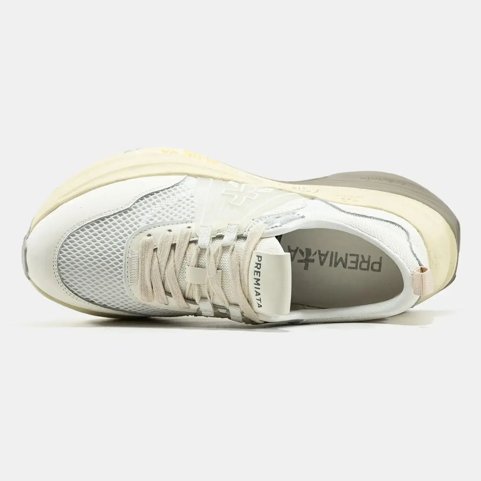 Premiata HILL White Silver Cream, 37