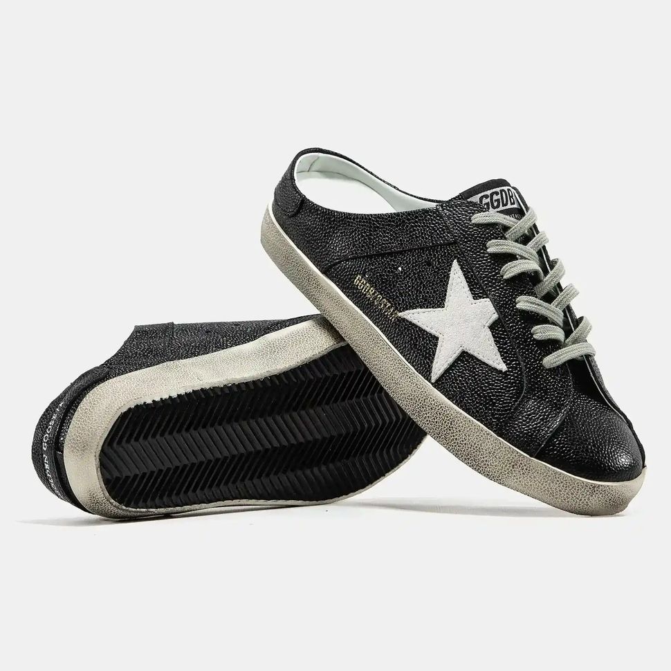Golden Goose Superstar Mule Black White