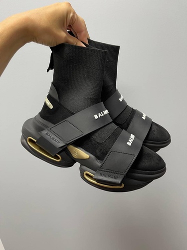 Balmain B-Bold Sneakers Black Gold