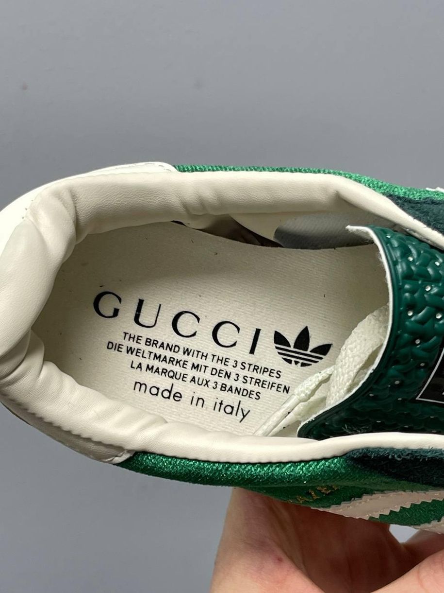 Кеди Adidas x Gucci Gazelle Green 2318 фото