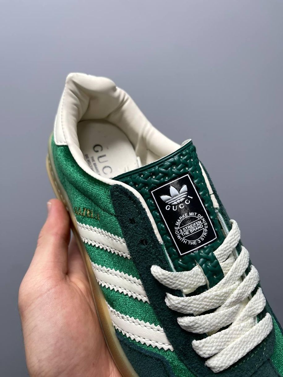 Кеди Adidas x Gucci Gazelle Green 2318 фото