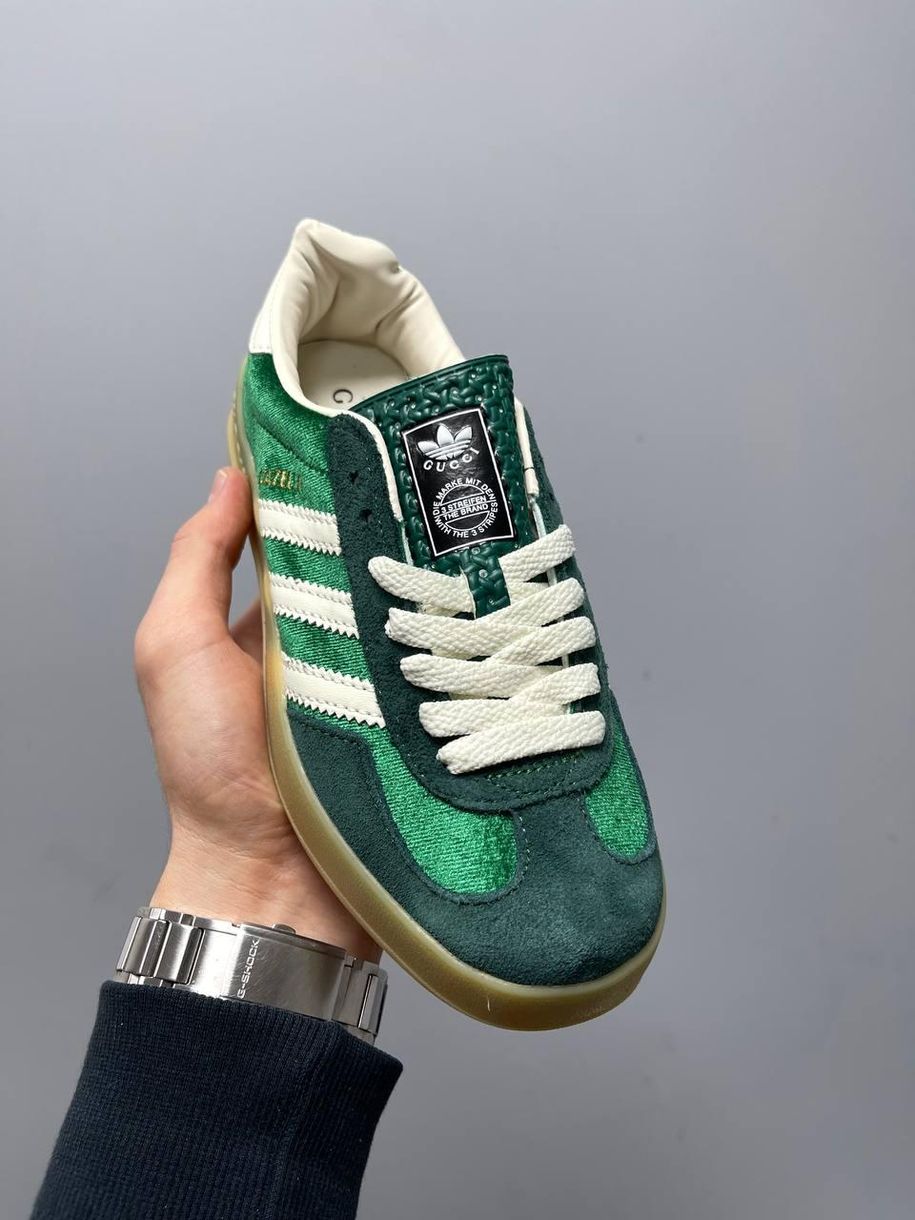 Кеди Adidas x Gucci Gazelle Green 2318 фото