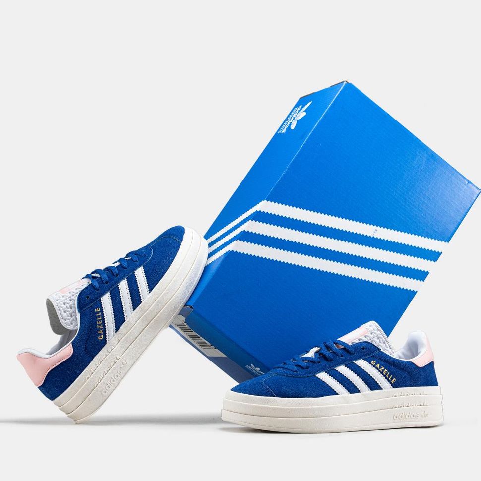 Кеды Adidas Gazelle Bold Blue White 2481 фото