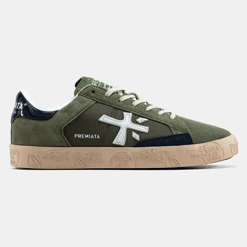 Premiata Steven Olive Navy Gum