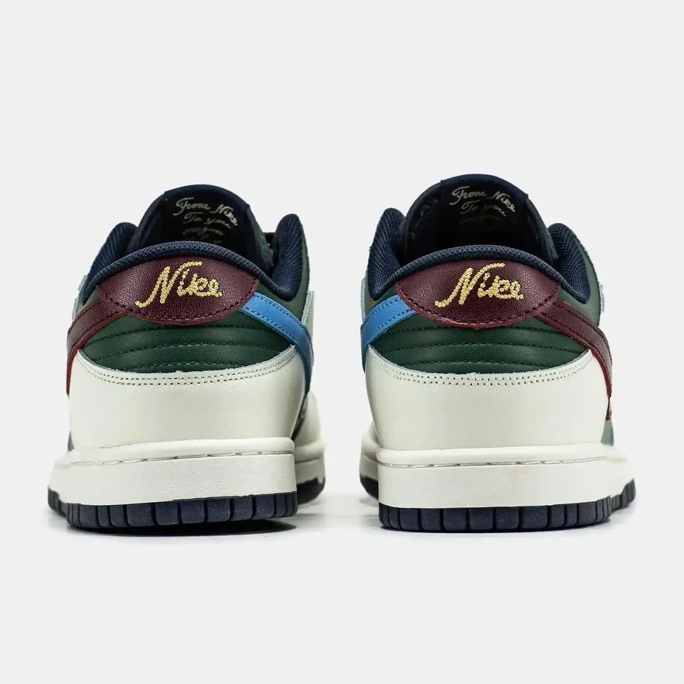 Nike Dunk Low Gorge Green Sail Burgundy