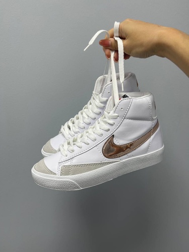 Кросівки Nike Blazer Mid 77 White Gold Logo 8274 фото
