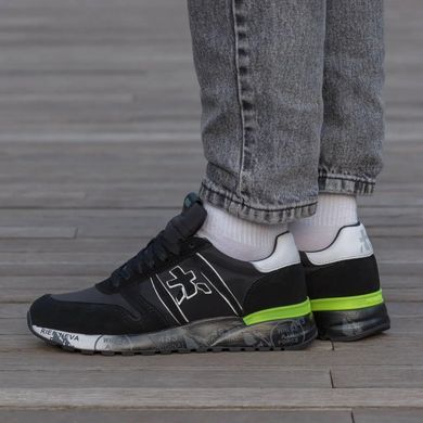 Premiata Lander Black White Neon Green, 40