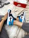 Nike Air Jordan Retro 1 Low Blue White Black 2 6145 фото 1