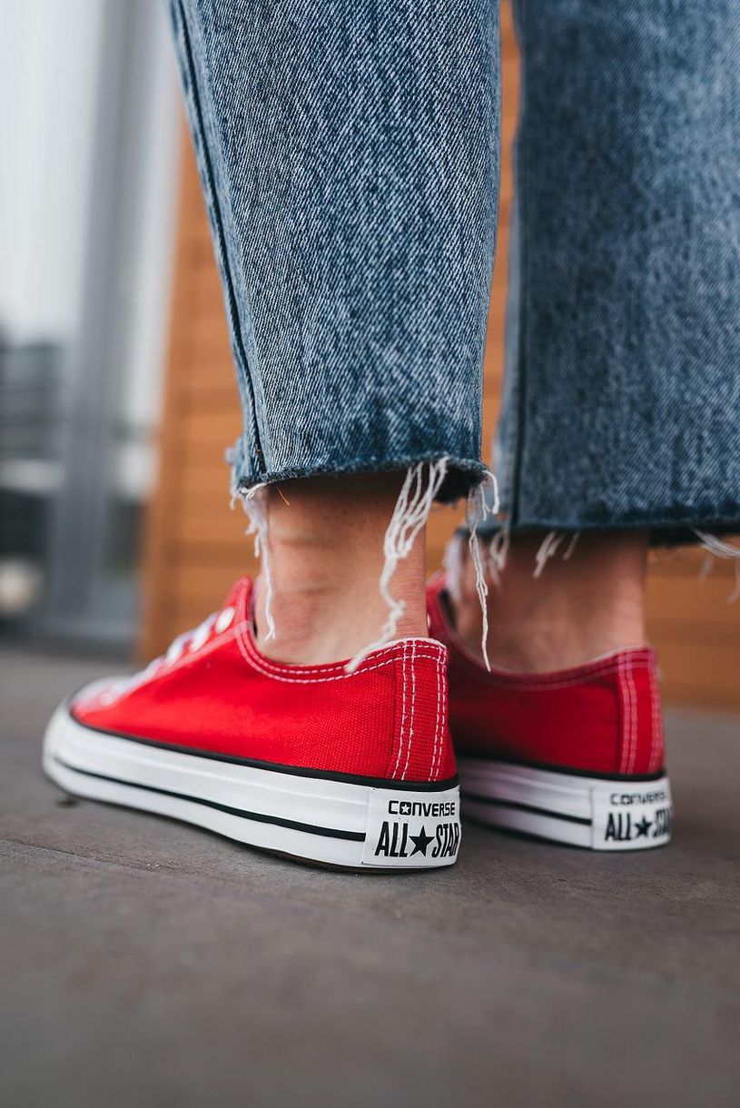 Кеди Converse Low Red White Black Line 4760 фото