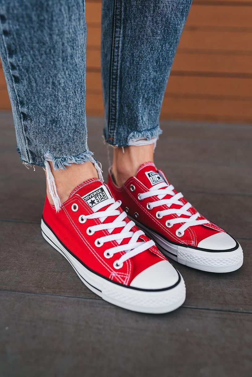 Кеди Converse Low Red White Black Line 4760 фото