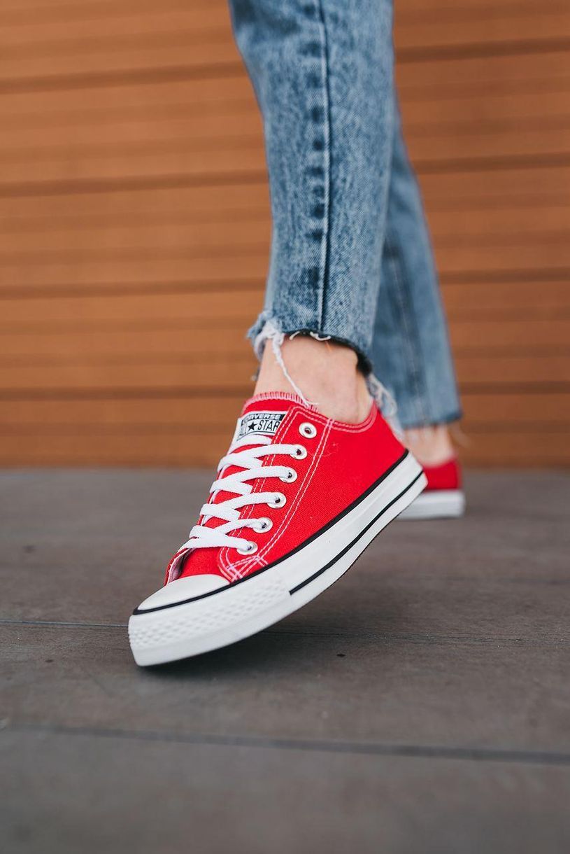 Кеди Converse Low Red White Black Line 4760 фото