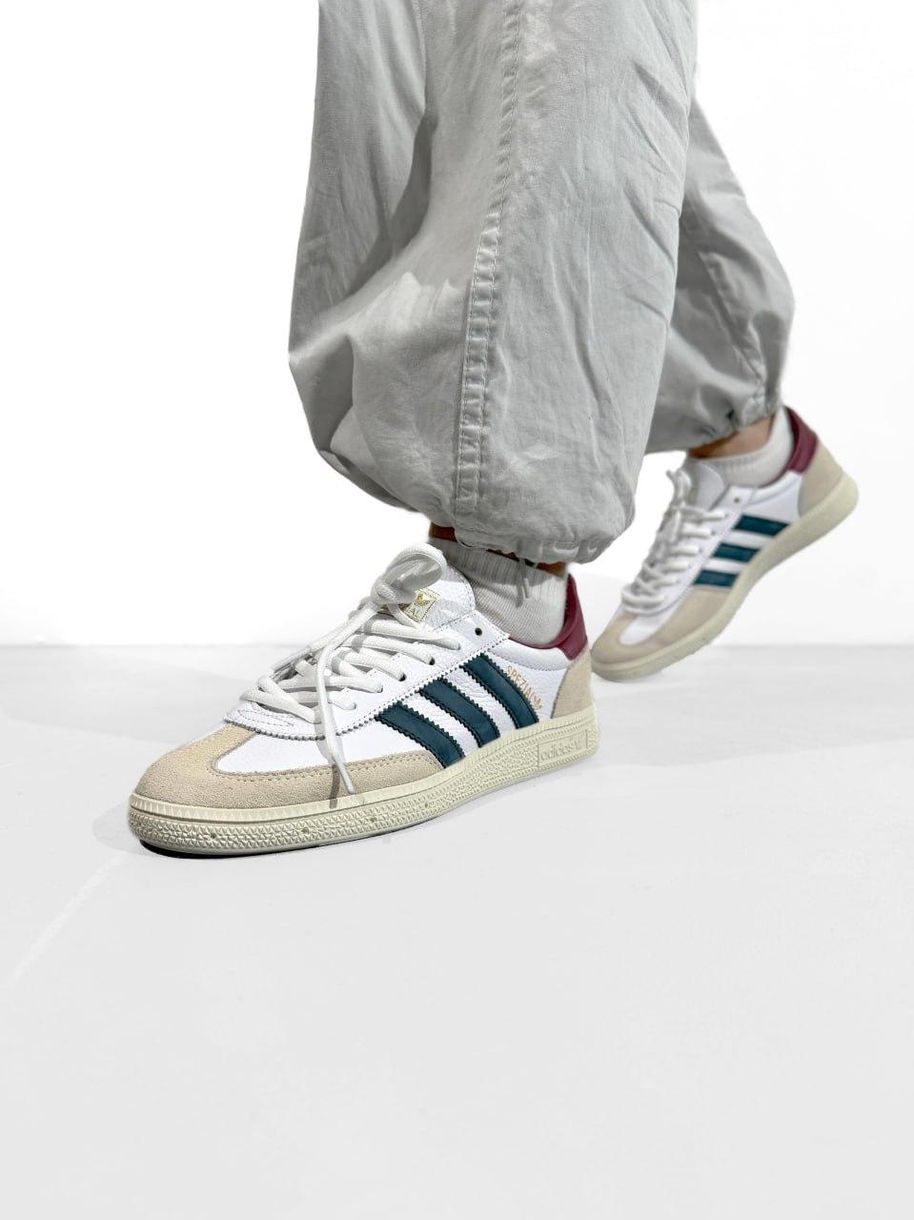 Кроссовки Adidas Spezial White Beige Red 10531 фото