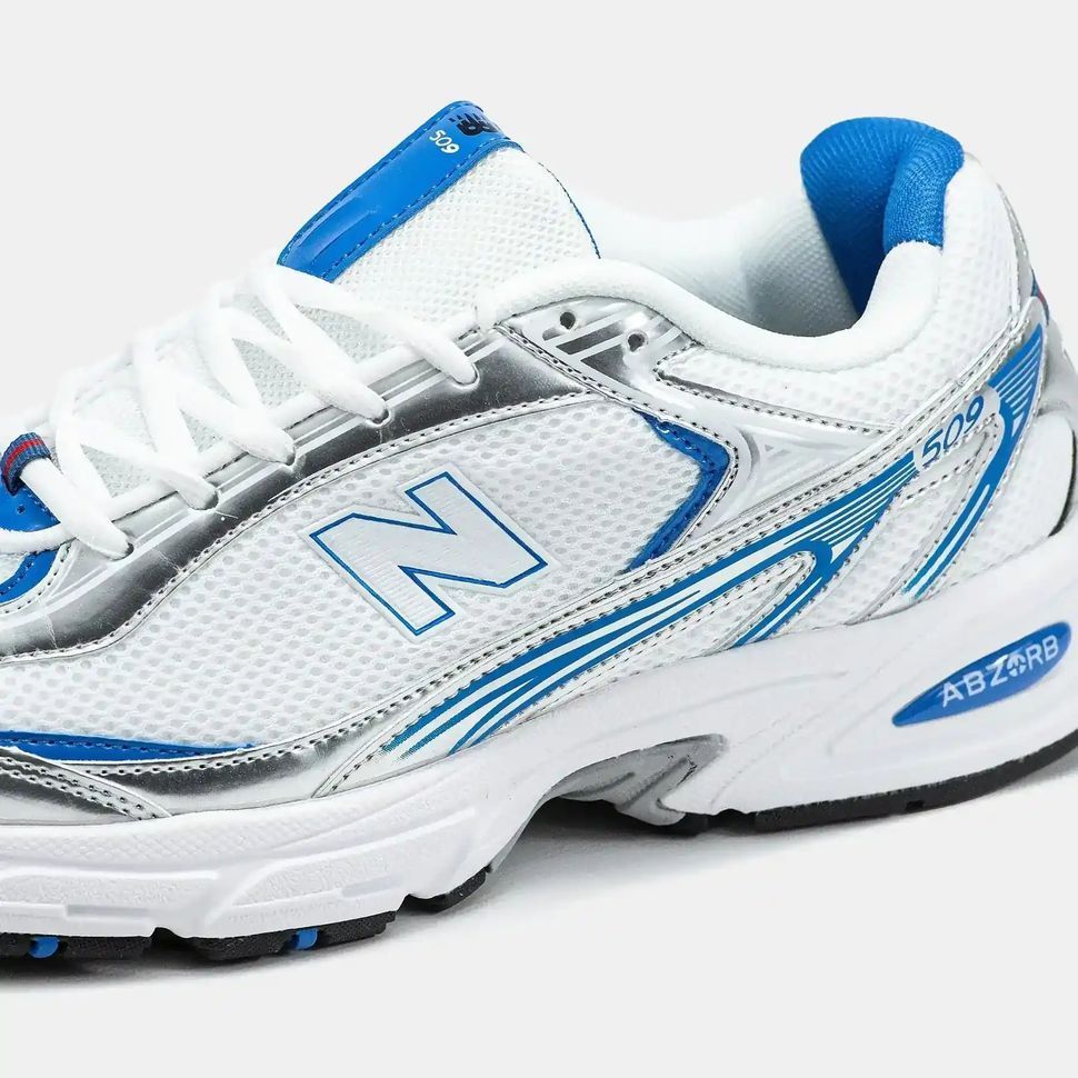 New Balance 509 White Silver Blue