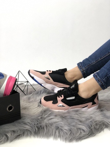 Кросівки Adidas Falcon Pink Black White 7493 фото