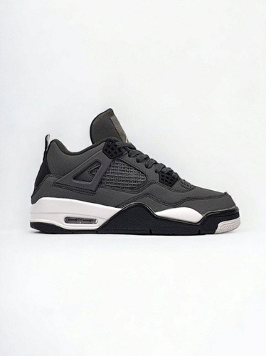 Зимние баскетбольные кроссовки Nike Air Jordan 4 Grey Black Fur 9996 фото