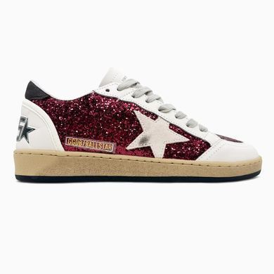 Golden Goose Ball Star White Burgundy Cream, 36
