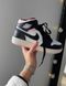 Баскетбольные кроссовки Nike Air Jordan 1 Retro Black White Pink 6400 фото 4