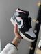 Баскетбольные кроссовки Nike Air Jordan 1 Retro Black White Pink 6400 фото 10