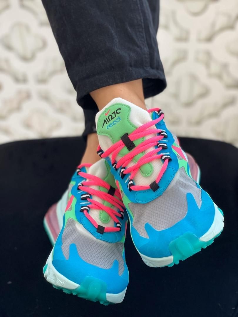 Кросівки Nike React Blue Green Pink 1349 фото