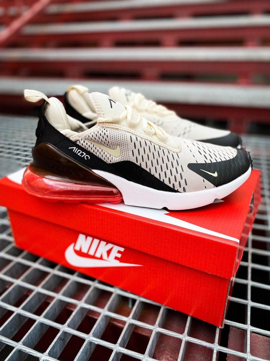 Кросівки Nike Air Max 270 Light Bone Grey Black Red 714 фото