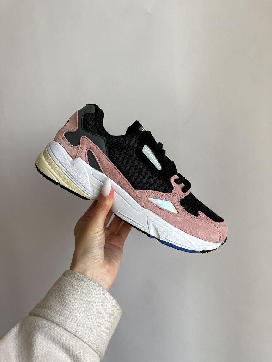 Кросівки Adidas Falcon Pink Black White 7493 фото