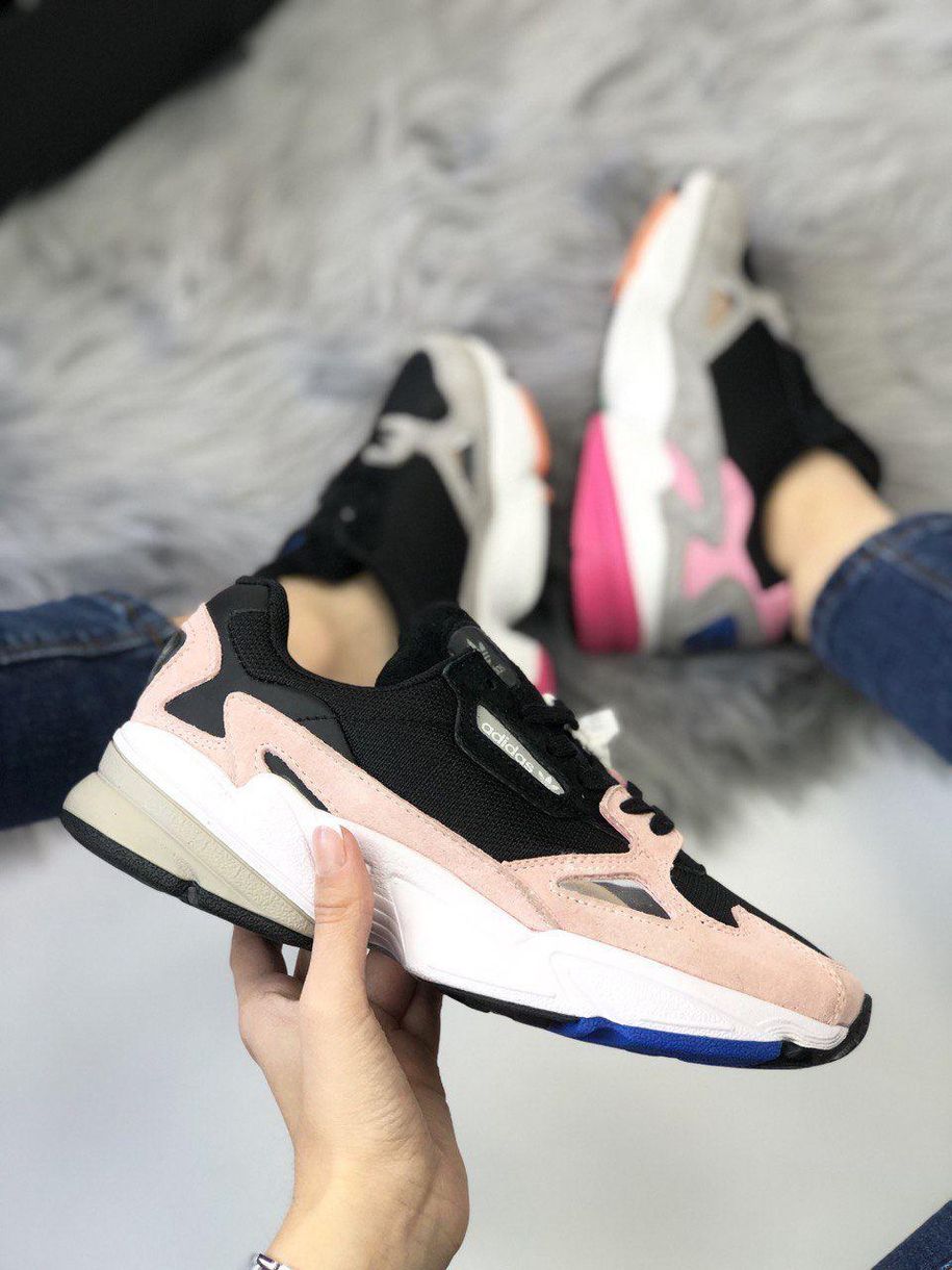 Кросівки Adidas Falcon Pink Black White 7493 фото