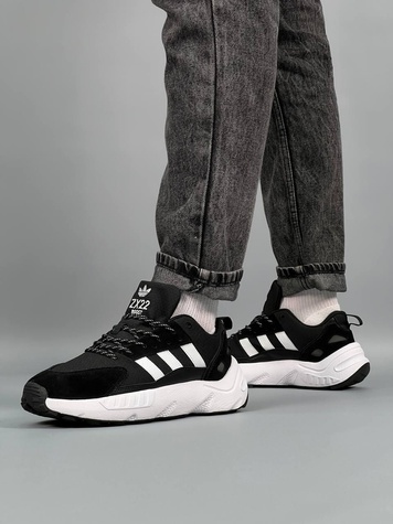 Кросівки Adidas ZX 22 Boost Black White 7159 фото