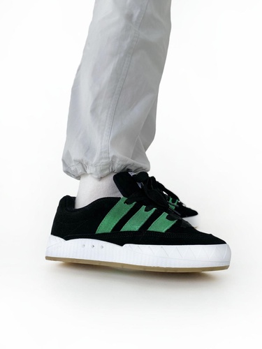 Adidas Adimatic Black White Green 10453 фото