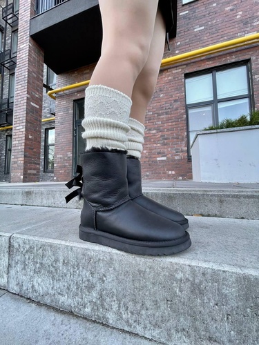 Ugg Bailey Bow II Boot Black Leather