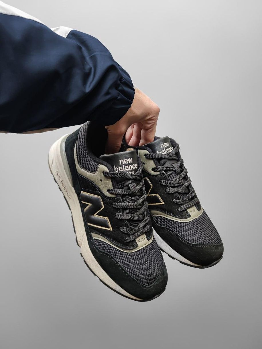 Кроссовки New Balance 997 Black / Haki 10883 фото