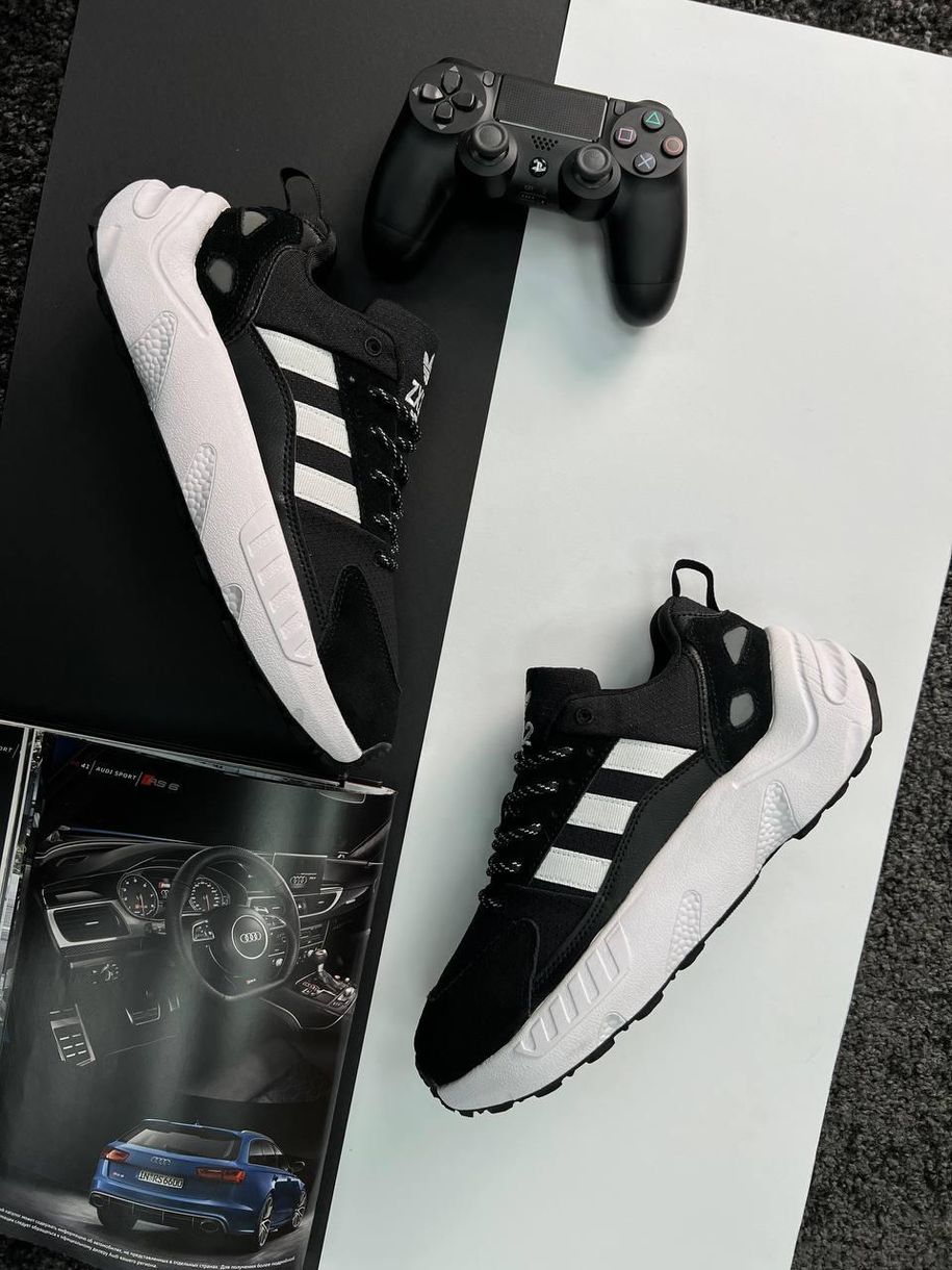 Adidas ZX 22 Boost Black White 7159 фото