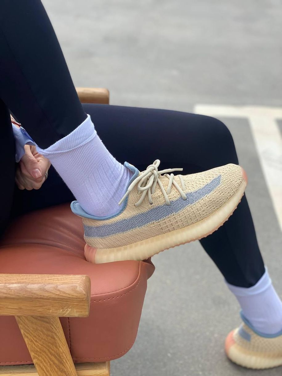 Кросівки Adidas Yeezy Boost 350 V2 Yellow Linen 3060 фото