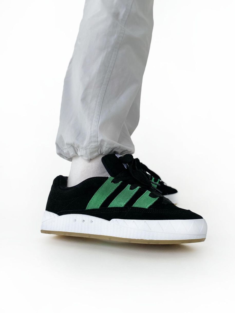 Кроссовки Adidas Adimatic Black White Green 10453 фото