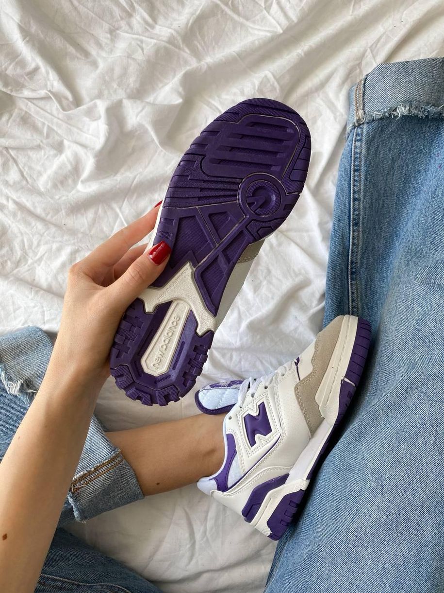 Кросівки New Balance 550 White Purple 8110 фото