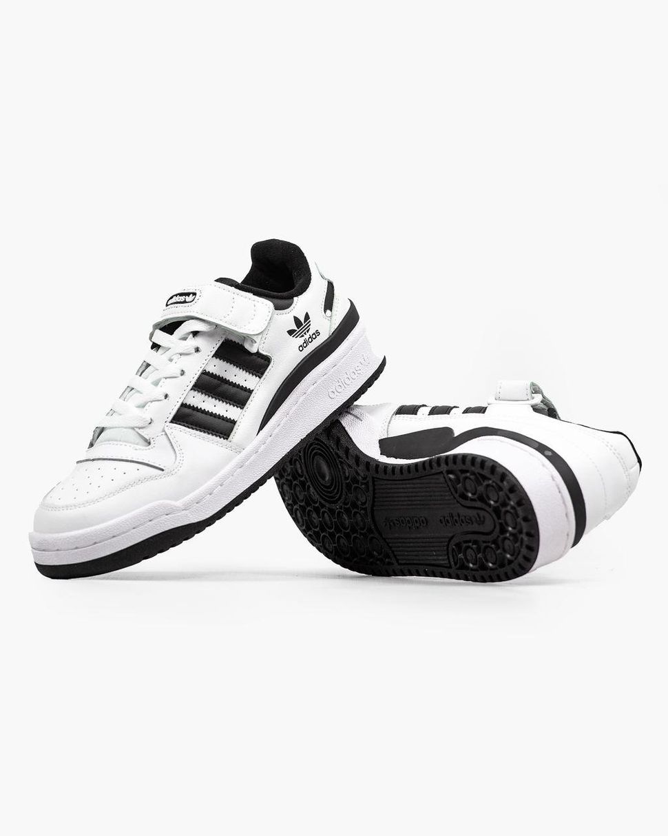 Кроссовки Adidas Forum Black White v2 8229 фото