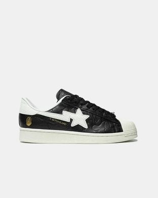Adidas Superstar x A Bathing Ape Black White, розмір 44