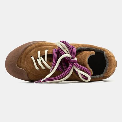 Alexander McQueen Flexion Brown Suede Pink Laces, 36