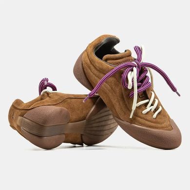 Alexander McQueen Flexion Brown Suede Pink Laces, 36