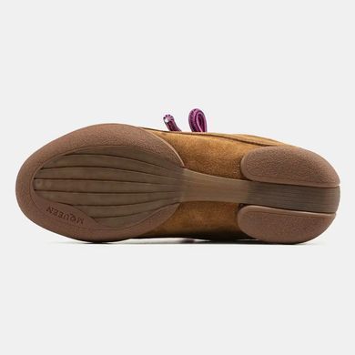 Alexander McQueen Flexion Brown Suede Pink Laces, 36