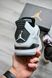 Баскетбольні кросівки Nike Air Jordan 4 White Black Beige 836 фото 3