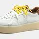 Miu Miu Platform Sneakers White Brown Yellow