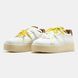 Miu Miu Platform Sneakers White Brown Yellow