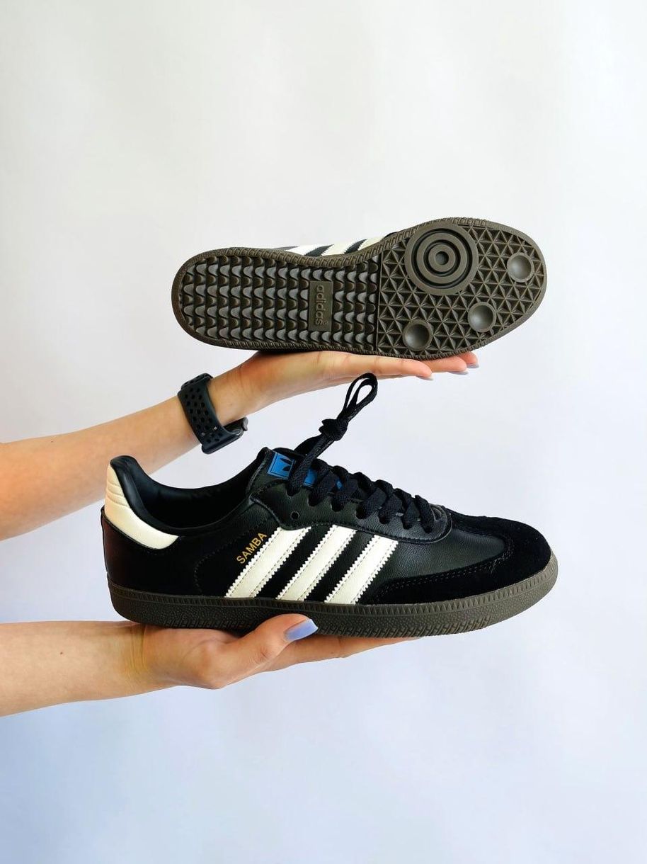 Кеды Adidas Samba Black White 9124 фото