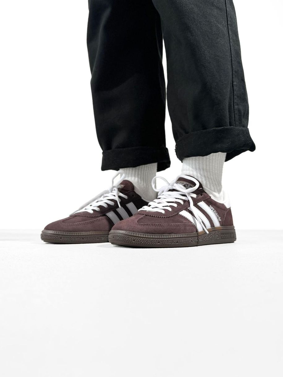 Кроссовки Adidas Spezial Brown White 10530 фото