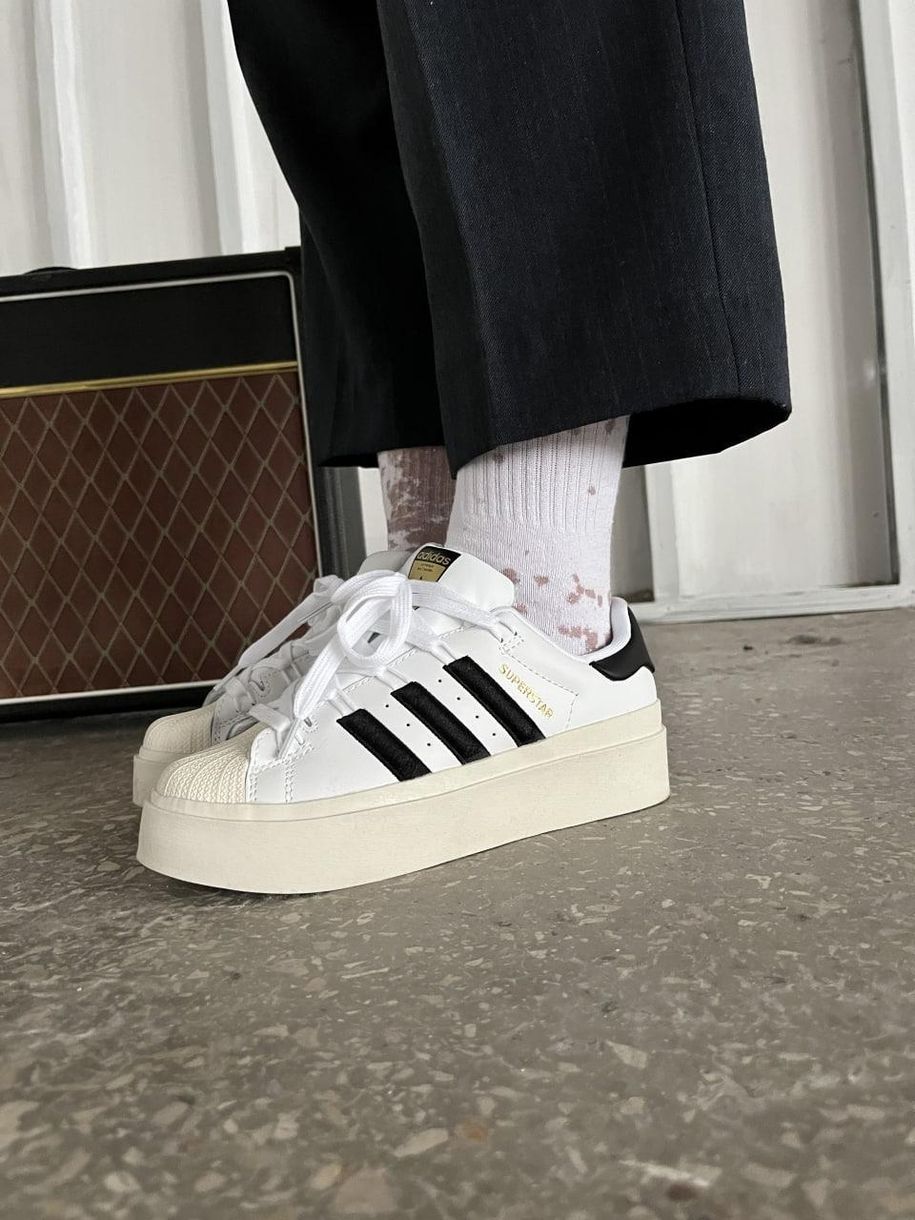 Кеди Adidas Superstar Bonega Black White 2879 фото