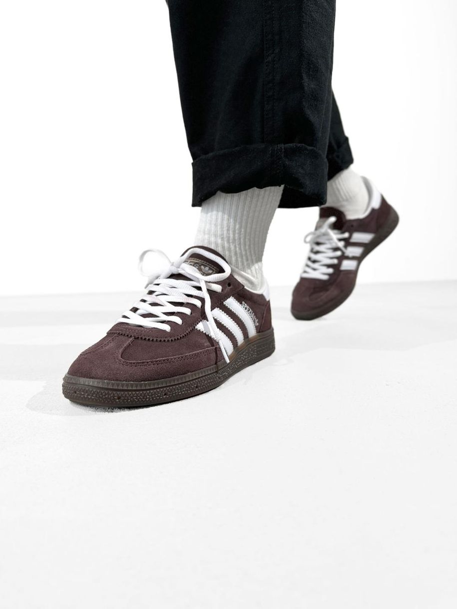 Кроссовки Adidas Spezial Brown White 10530 фото